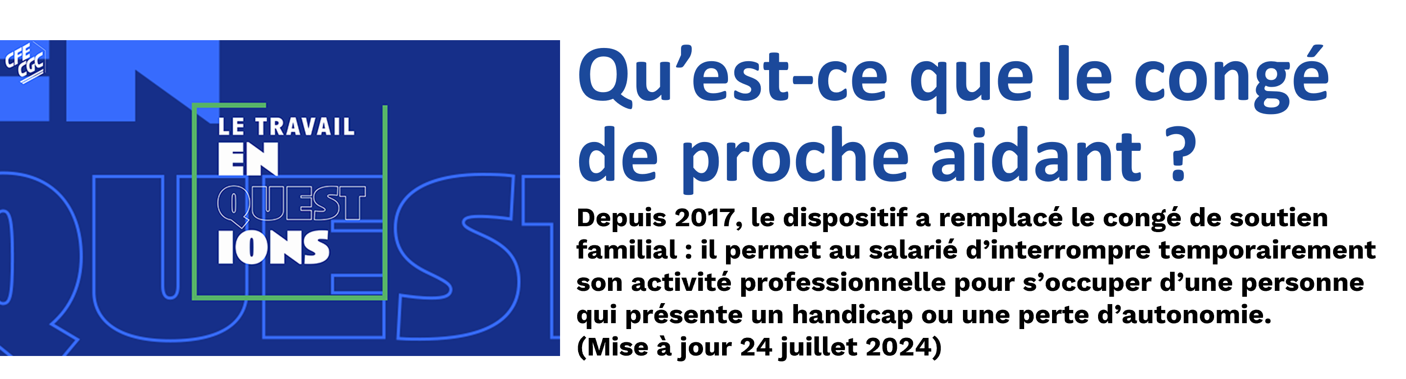Le Congé Proche Aidant